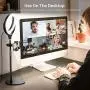 Selfie Ring Light for Laptop Computer,Yoozon LED Desk Ring Light with Adjustable Phone Holder&Metal Stand for Video Conference Lighting,Zoom Call Meeting,Webcam Chat,Makeup,Live Streaming,YouTube Selfie Ring Light for Laptop Computer,Yoozon LED Desk Ring Light with Adjustable Phone Holder&Metal Stand for Video Conference Lighting,Zoom Call Meeting,Webcam Chat,Makeup,Live Streaming,YouTube