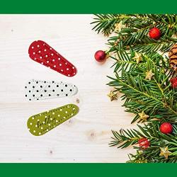 Beaditive Embroidery Scissors Sheath (3-Piece Set) Christmas | Red, White, Green Polka Dot