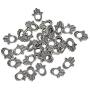 Homyl 30 Pieces Tibetan Silver Metal Hand Shaped Evil Eye Loose Spacer Beads Jewelry Making Charms Accessories Findings