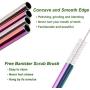VEHHE Metal Straws Stainless Steel Straws 8.5'' Drinking Straws Reusable 4 Set - Rainbow Color-Cleaning Brush for 20/30 Oz for Yeti RTIC SIC Ozark Trail Tumblers (2 Straight|2 Bent|1 Brush)