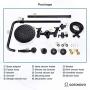 Oil Rubbed Bronze Rain Shower System Set 2 Knobs Mixing 8 Inch Rainfall Shower Head with Handheld Spray Bathroom Shower Faucet