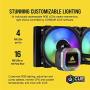 Corsair H100i RGB PLATINUM AIO Liquid CPU Cooler,240mm,Dual ML120 PRO RGB PWM Fans,Intel 115x/2066,AMD AM4/TR4