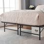 VECELO 14 Inch Foldable Metal Platform Bed Frame, Tool-Free Assembly/Box Spring Replacement/Quiet Noise Free-Queen, Black