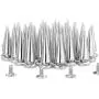 RUBYCA 25MM 10 Sets Large Metal Big Tree Spikes and Studs Metallic Screw-Back for DIY Leather-Craft Silver Color RUBYCA 25MM 10 Sets Large Metal Big Tree Spikes and Studs Metallic Screw-Back for DIY Leather-Craft Silver Color