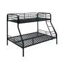 Amazon Basics Heavy Duty Twin-Over-Full Metal Bunk Bed, Easy Assembly with Enhanced Upper-Level Guardrail, Black Amazon Basics Heavy Duty Twin-Over-Full Metal Bunk Bed, Easy Assembly with Enhanced Upper-Level Guardrail, Black