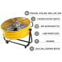 JPOWER 24 Inch High Velocity Air Movement Heavy Duty Metal Drum Fan 3 Speed Air Circulation for Industrial, Commercial, Residential, and Shop Use - ETL Safety Listed