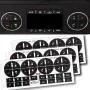 TraderPlus 3 Pack Replacement AC Dash Button Sticker Repair Kit Fit TraderPlus 3 Pack Replacement AC Dash Button Sticker Repair Kit Fit