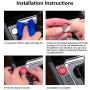LECART 2Pcs Red Car Engine Start Stop Push Button Cover Trim Stickers Engine Start Stop Button Scratch Protector Metal Decal Sticker for VW CC Passat B8 Jetta 2017 2018 2019 （not fit Before 2017）