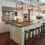 TZOE Farmhouse Kitchen Island Pendant Lighting fixtures White Oak Wood Color&Black Metal Finish 4-Light Rustic Chandelier