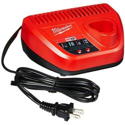 Milwaukee Genuine OEM 48-59-2401 M12 Lithium Ion 12 Volt Battery Charger w/LED Indicating, Red