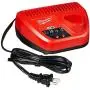 Milwaukee Genuine OEM 48-59-2401 M12 Lithium Ion 12 Volt Battery Charger w/LED Indicating, Red Milwaukee Genuine OEM 48-59-2401 M12 Lithium Ion 12 Volt Battery Charger w/LED Indicating, Red