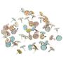 Jili Online 100 Pieces Mixed Metal Mini Decorative Brads Paper Fasteners for Paper Crafts Scrapbook DIY 12mm