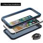 Cozycase Waterproof Case for iPhone 8 Plus/iPhone 7 Plus Case, Shockproof Full-Body Rugged Case with Built-in Screen Protector for Apple iPhone 8 Plus / 7 Plus - (Blue)