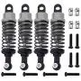 HobbyPark 4pcs Aluminum Shock Absorber Assembled Damper Replacement A949-55 for WLtoys 1/18 RC Car A959 A979 K929 A959-B A969-B A979B (Gray)