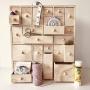 HYGGEHAUS Wooden Storage Organizer with Drawers - Craft Storage | DIY Advent Calendar | Desktop Organizer | Apothecary Cabinet | Kids Craft Idea | 24 Drawer. Unfinished Wood. 12.5in x 14.5in x 4in