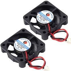 Icstation 40mm X 40mm X 10mm 4010 2 Pin DC5V 0.1A Silent Brushless Cooling Fan for 3D Printer Computer Ball Bearing 7 Blades (Pack of 2)