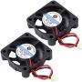 Icstation 40mm X 40mm X 10mm 4010 2 Pin DC5V 0.1A Silent Brushless Cooling Fan for 3D Printer Computer Ball Bearing 7 Blades (Pack of 2)