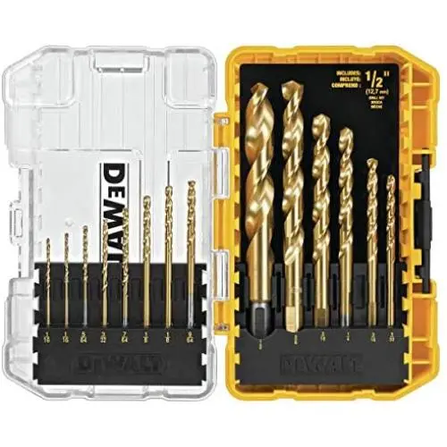 DEWALT DW1341 14-Piece Titanium Speed Tip Drill Bit Set DEWALT DW1341 14-Piece Titanium Speed Tip Drill Bit Set
