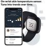 Fitbit Sense Advanced Smartwatch with Tools for Heart Health, Stress Management & Skin Temperature Trends, Carbon/Graphite, One Size (S & L Bands Included)