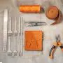 Mudder 8 Pieces Leather Chisel Set 1/2/4/6 Prong Leather Craft Punching Tool Metal DIY Diamond Lacing Stitching Chisel Leather Hole Tooth Punch Tool, 3 mm and 4 mm Mudder 8 Pieces Leather Chisel Set 1/2/4/6 Prong Leather Craft Punching Tool Metal DIY Diamond Lacing Stitching Chisel Leather Hole Tooth Punch Tool, 3 mm and 4 mm
