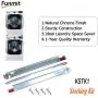 KSTK1 27 inch Laundry Stacking Kit by Funmit-Compatible with LG Washer and Dryer,Solid Metal with Chrome Coated