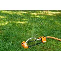 Dramm Nozzle Jets, Green 15004 ColorStorm Premium Metal Oscillating Sprinkler with Brass