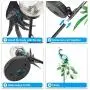 CHINLY Garden Decorations Outdoor, Metal Peacock Decor Solar Garden Lights Stake Waterproof for Patio Yard Pathway (Crystal Lampshade) CHINLY Garden Decorations Outdoor, Metal Peacock Decor Solar Garden Lights Stake Waterproof for Patio Yard Pathway (Crystal Lampshade)