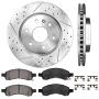 Callahan CDS02024 FRONT 325mm Premium D/S 6 Lug [2] Brake Rotors + Ceramic Pads + Clips [ fits 2008-2017 Buick Enclave | 2009-2017 Chevy Traverse | 2007-2017 GMC Acadia | 2007-2010 Saturn Outlook ]