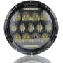 7 Black 75w LED Driving Headlights with DRL+ 4 Inch LED Front Fog Lights for Wrangler 97-2017 JK TJ LJ