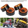 VGEBY 4pcs RC Rims 1.9in, Metal Beadlock Wheel Hub Rim Set Simulation CNC fit for 1/10 RC Car Climbing Car Accessory