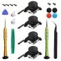 Joycon Joystick Replacement, OKUPAN 21 Pcs Switch Joycon Repair Kit for Nintendo Switch Joy Con Controller Include (4 Pack) Joycon Thumbstick Replacement, 2 Screwdriver, 2 Metal Buckles