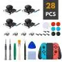 Joycon Joystick Replacement 4 Pack 3D Analog Stick Parts for Nintendo Switch Joy-con Controller Repair Kit Include 4 Thumb 3D Sticks, 4 Metal Buckles, 4 Thumb Grips Caps, Screwdriver Repair Tool Joycon Joystick Replacement 4 Pack 3D Analog Stick Parts for Nintendo Switch Joy-con Controller Repair Kit Include 4 Thumb 3D Sticks, 4 Metal Buckles, 4 Thumb Grips Caps, Screwdriver Repair Tool