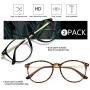 Blue Light Blocking Glasses Women/Men，Round Computer Lightweight Eyeglasses Frame Metal Legs, Reading Gaming Glasses