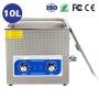 ROVSUN 10L Ultrasonic Cleaner, Knob Control Timer Heater Adjustable Stainless Steel Ultrasonic Cleaning Machine, for Jewelry Watches Dentures Glasses Metal Parts, 40KHz 110V US Plug