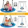 Trekassy 440lbs 40 Inch Saucer Tree Swing Set with Heavy Duty A-Frame Metal Swing Stand
