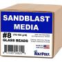 Sandblasting Media Glass Beads #8 (10 LBS) 70-80 Grit for Sandblaster Abrasive, Blasting Gun, Cabinet