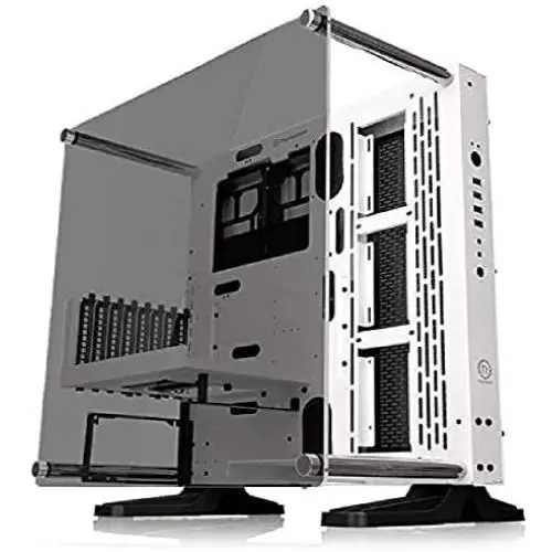 Thermaltake Core P3 ATX Tempered Glass Gaming Computer Case Chassis, Open Frame Panoramic Viewing, White Edition, CA-1G4-00M6WN-05,Snow Thermaltake Core P3 ATX Tempered Glass Gaming Computer Case Chassis, Open Frame Panoramic Viewing, White Edition, CA-1G4-00M6WN-05,Snow