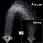 Shower Head High Pressure Rain Fixed Showerhead Rainfall 5-Setting with Adjustable Metal Swivel Ball Joint - Relaxed Shower Experience Even at Low Water Flow & Pressure Aisoso