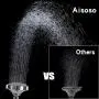 Shower Head High Pressure Rain Fixed Showerhead Rainfall 5-Setting with Adjustable Metal Swivel Ball Joint - Relaxed Shower Experience Even at Low Water Flow & Pressure Aisoso Shower Head High Pressure Rain Fixed Showerhead Rainfall 5-Setting with Adjustable Metal Swivel Ball Joint - Relaxed Shower Experience Even at Low Water Flow & Pressure Aisoso