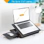 LORYERGO Lap Desk - Adjustable Laptop Stand, Laptop Lap Desk w/ Detachable Mouse Pad & Dual Cushions, Portable Laptop Desk Fits Up to 15.6'' Laptops, Lap Desk for Writing & Drawing, for Sofa & Bed