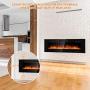 Tangkula 60 Inches Recessed Electric Fireplace, in-Wall & Wall Mounted Electric Heater with Adjustable Flame Color & Speed, Remote Control, Touch Screen, 750-1500W (60 Inches) Tangkula 60 Inches Recessed Electric Fireplace, in-Wall & Wall Mounted Electric Heater with Adjustable Flame Color & Speed, Remote Control, Touch Screen, 750-1500W (60 Inches)