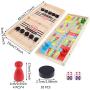 Aliyaduo 2 in 1 Wooden Hockey Game, Desktop Winner Board Game, Table Ice Hockey, Portable Tabletop Board Games Toys for Parent-Child Family Tabletop Game(17.7 x 7.48 x 1.06 Inches)