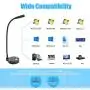Computer Microphone MAONO AU-GM10 Metal USB Cardioid Condenser Gooseneck Desktop Mic with Touch-Key Mute and Volume Control, Headphone Jack, LED Indicator