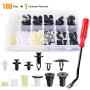 GOOACC 166 Pcs Car Retainer Clips &Screw Grommets - 12 Most Popular Sizes & Applications for GM Toyota Honda Nissan Mazda - Bonus Fastener Remover