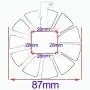 inRobert 87mm T129215SU Graphics Card Cooling Fan for ASUS Strix GTX980Ti/R9390/RX480/RX580 Video Card Cooler (Fan-C)