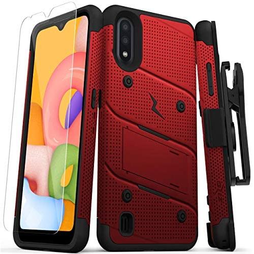 ZIZO Bolt Series Galaxy A01 Case - Red & Black