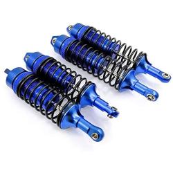 Alloy Shock Absorber Assembled Full Metal Big Bore Shocks Front & Rear Replacement of 5862 for Traxxas Slash 1/10 4x4 4WD Upgrade Parts Dark Blue