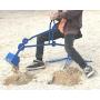Childrensneeds.com Sand Digger Toy Backhoe for Kids (Ride On) Outdoor Digging Excavator Scooper for Dirt, Snow, Beach, Sandbox | Heavy-Duty Metal, 2-Hand Operation, 360° Swivel Seat | Ages 3+ (Blue)
