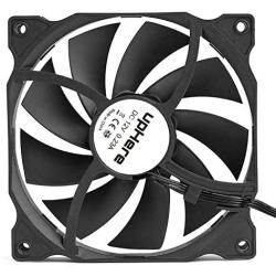 uphere 3-Pack Long Life Computer Case Fan 120mm Cooling Case Fan for Computer Cases Cooling,12BK3-3