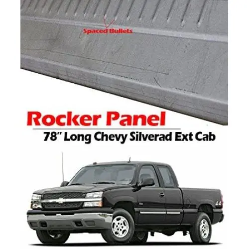 1999-2007 Chevy Silverado and GMC Sierra Universal Fit 4 Door Extended Cab Outer Rocker Panels (2 Pcs) 1999-2007 Chevy Silverado and GMC Sierra Universal Fit 4 Door Extended Cab Outer Rocker Panels (2 Pcs)